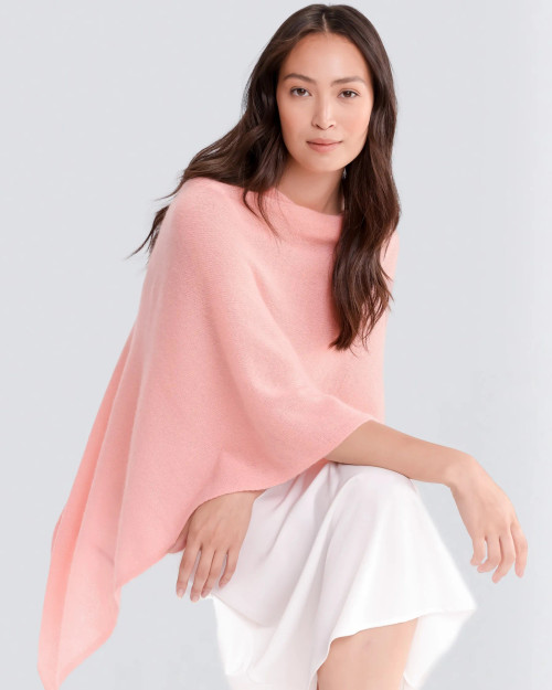 Alashan Cashmere Cotton Cashmere 4-in-1 Topper in Guava